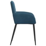 vidaXL Jedálenské stoličky 2 pcs Zamat Modrá 57 x 50 x 85 cm – Obrázok 4