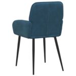 vidaXL Jedálenské stoličky 2 pcs Zamat Modrá 57 x 50 x 85 cm – Obrázok 5