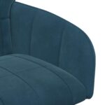vidaXL Jedálenské stoličky 2 pcs Zamat Modrá 57 x 50 x 85 cm – Obrázok 6
