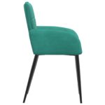 vidaXL Jedálenské stoličky 2 pcs Zamat Tyrkysová 57 x 50 x 85 cm – Obrázok 4