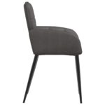 vidaXL Jedálenské stoličky 2 pcs Umelá koža Čierna 57 x 50 x 85 cm – Obrázok 4