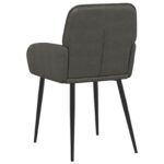 vidaXL Jedálenské stoličky 2 pcs Umelá koža Čierna 57 x 50 x 85 cm – Obrázok 5