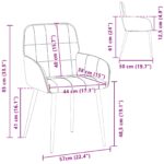 vidaXL Jedálenské stoličky 2 pcs Umelá koža Čierna 57 x 50 x 85 cm – Obrázok 8