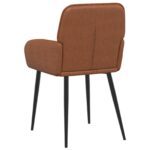 vidaXL Jedálenské stoličky 2 pcs Umelá koža Hnedá 57 x 50 x 85 cm – Obrázok 4