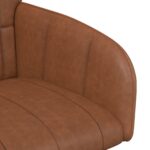 vidaXL Jedálenské stoličky 2 pcs Umelá koža Hnedá 57 x 50 x 85 cm – Obrázok 5