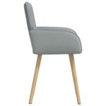 vidaXL Jedálenské stoličky 2 pcs Látka Svetlosivá 56,5 x 50 x 87,5 cm – Obrázok 4