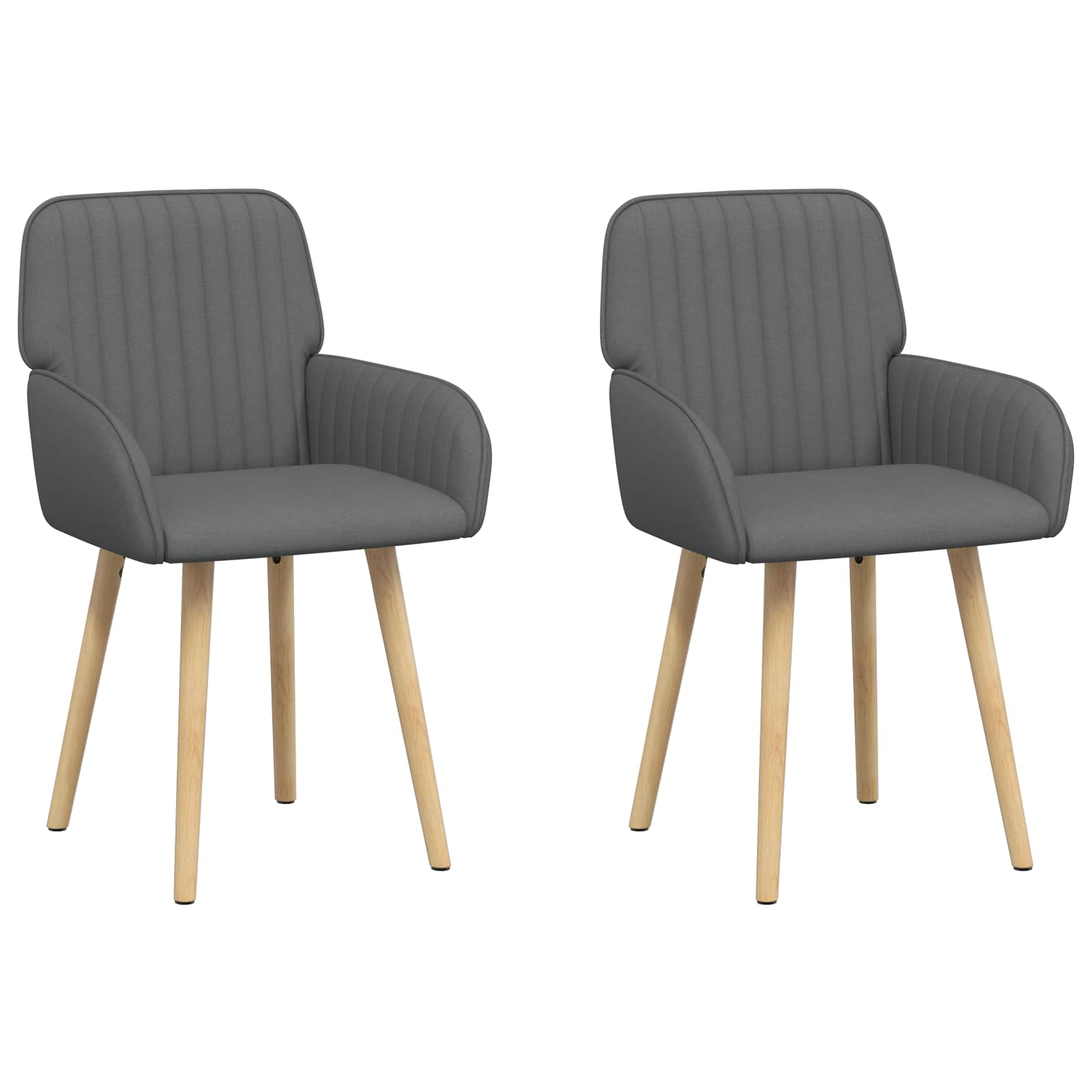 42034286_1.jpg vidaXL Jedálenské stoličky 2 pcs Látka Tmavosivá 56,5 x 50 x 87,5 cm – Obrázok 1