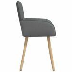 vidaXL Jedálenské stoličky 2 pcs Látka Tmavosivá 56,5 x 50 x 87,5 cm – Obrázok 3