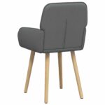vidaXL Jedálenské stoličky 2 pcs Látka Tmavosivá 56,5 x 50 x 87,5 cm – Obrázok 4