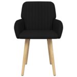 vidaXL Jedálenské stoličky 2 pcs Látka Čierna 56,5 x 50 x 87,5 cm – Obrázok 3