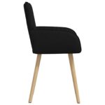 vidaXL Jedálenské stoličky 2 pcs Látka Čierna 56,5 x 50 x 87,5 cm – Obrázok 4