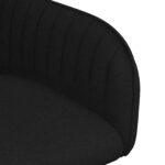 vidaXL Jedálenské stoličky 2 pcs Látka Čierna 56,5 x 50 x 87,5 cm – Obrázok 6