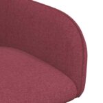 vidaXL Jedálenské stoličky 2 pcs Látka Víno červené – Obrázok 6