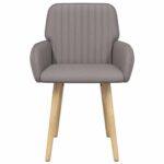 vidaXL Jedálenské stoličky 2 pcs Látka Sivohnedá 56,5 x 50 x 87,5 cm – Obrázok 2