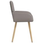 vidaXL Jedálenské stoličky 2 pcs Látka Sivohnedá 56,5 x 50 x 87,5 cm – Obrázok 3