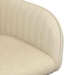 vidaXL Jedálenské stoličky 2 pcs Látka Krémová 56,5 x 50 x 87,5 cm – Obrázok 5
