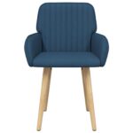 vidaXL Jedálenské stoličky 2 pcs Látka Modrá 56,5 x 50 x 87,5 cm – Obrázok 3