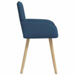 vidaXL Jedálenské stoličky 2 pcs Látka Modrá 56,5 x 50 x 87,5 cm – Obrázok 4
