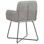 vidaXL Jedálenské stoličky 2 pcs Zamat Svetlosivá 59 x 56,5 x 86 cm – Obrázok 5