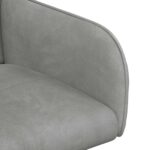 vidaXL Jedálenské stoličky 2 pcs Zamat Svetlosivá 59 x 56,5 x 86 cm – Obrázok 6
