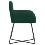 vidaXL Jedálenské stoličky 2 pcs Zamat Tmavozelená 59 x 56,5 x 86 cm – Obrázok 4