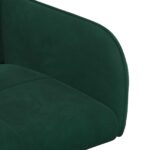 vidaXL Jedálenské stoličky 2 pcs Zamat Tmavozelená 59 x 56,5 x 86 cm – Obrázok 6