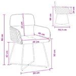 vidaXL Jedálenské stoličky 2 pcs Zamat Tmavozelená 59 x 56,5 x 86 cm – Obrázok 8