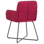 vidaXL Jedálenské stoličky 2 pcs Zamat Víno červené 59 x 56,5 x 86 cm – Obrázok 5