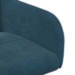 vidaXL Jedálenské stoličky 2 pcs Zamat Modrá 59 x 56,5 x 86 cm – Obrázok 6