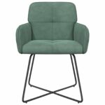 vidaXL Jedálenské stoličky 2 pcs Zamat Morská zelená 59 x 56,5 x 86 cm – Obrázok 3