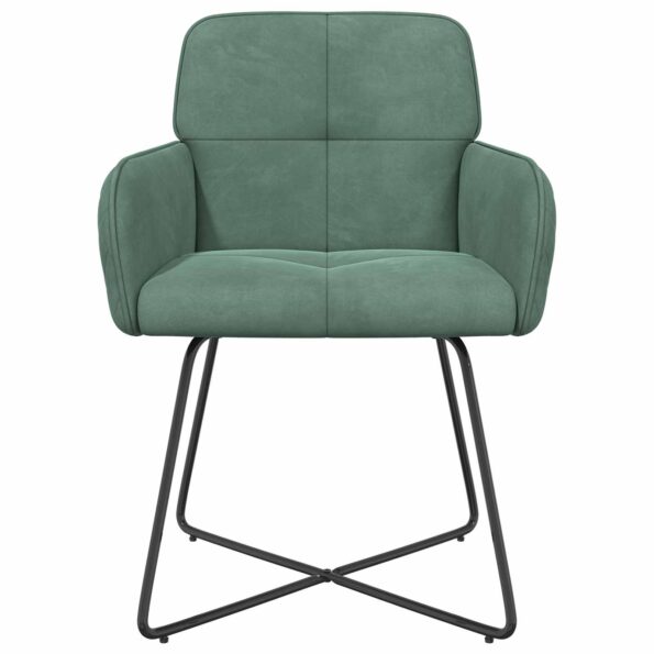vidaXL Jedálenské stoličky 2 pcs Zamat Morská zelená 59 x 56,5 x 86 cm – Obrázok 3