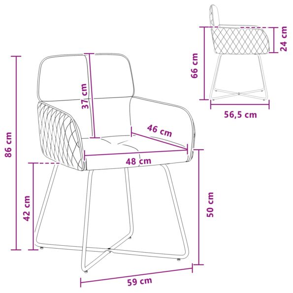 vidaXL Jedálenské stoličky 2 pcs Zamat Morská zelená 59 x 56,5 x 86 cm – Obrázok 8