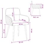 vidaXL Jedálenské stoličky 2 pcs Faux semišová koža Hnedá – Obrázok 8