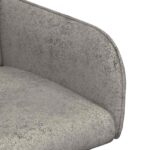 vidaXL Jedálenské stoličky 2 pcs Faux semišová koža Svetlosivá – Obrázok 6