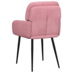 vidaXL Jedálenské stoličky 2 pcs Zamat Ružová 59 x 59,5 x 90 cm – Obrázok 5