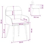 vidaXL Jedálenské stoličky 2 pcs Zamat Ružová 59 x 59,5 x 90 cm – Obrázok 8