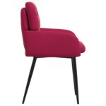 vidaXL Jedálenské stoličky 2 pcs Zamat Víno červené 59 x 59,5 x 90 cm – Obrázok 3