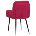 vidaXL Jedálenské stoličky 2 pcs Zamat Víno červené 59 x 59,5 x 90 cm – Obrázok 4