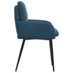vidaXL Jedálenské stoličky 2 pcs Zamat Modrá 59 x 59,5 x 90 cm – Obrázok 4