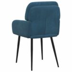vidaXL Jedálenské stoličky 2 pcs Zamat Modrá 59 x 59,5 x 90 cm – Obrázok 5