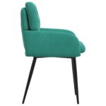 vidaXL Jedálenské stoličky 2 pcs Zamat Tyrkysová 59 x 59,5 x 90 cm – Obrázok 4
