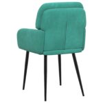 vidaXL Jedálenské stoličky 2 pcs Zamat Tyrkysová 59 x 59,5 x 90 cm – Obrázok 5