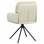 vidaXL Otočné jedálenské stoličky 2 pcs Umelá koža Krémová – Obrázok 5