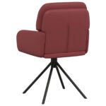 vidaXL Otočné jedálenské stoličky 2 pcs Umelá koža Víno červené – Obrázok 5