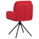 vidaXL Otočné jedálenské stoličky 2 pcs Umelá koža Červená – Obrázok 5