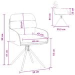 vidaXL Otočné jedálenské stoličky 2 pcs Umelá koža Červená – Obrázok 8