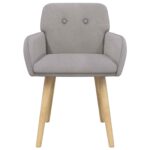 vidaXL Jedálenské stoličky 2 pcs Bouclé Svetlosivá 59 x 57 x 85 cm – Obrázok 3