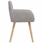 vidaXL Jedálenské stoličky 2 pcs Bouclé Svetlosivá 59 x 57 x 85 cm – Obrázok 4