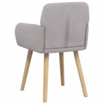 vidaXL Jedálenské stoličky 2 pcs Bouclé Svetlosivá 59 x 57 x 85 cm – Obrázok 5