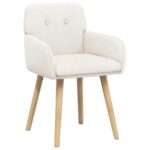vidaXL Jedálenské stoličky 2 pcs Bouclé Krémová 59 x 57 x 85 cm – Obrázok 2